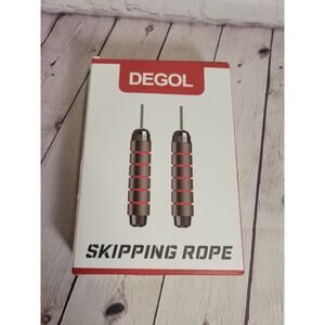 NEW Degol Skipping Rope Adjustable 6” Memory Foam Handles Aerobic Exercise Gym